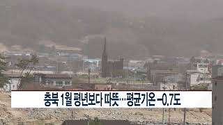 [CCS종합뉴스]충북 1월 평년보다 따뜻…평균기온 -0.7도