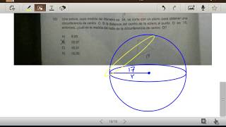 Esfera se corta en un plano y se obtiene una circunferencia  MEP_19