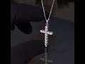 925 silver 0.36ct 0.72ct 1.2ct 3.6ct moissanite cross necklace