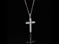 925 silver 0.36ct 0.72ct 1.2ct 3.6ct moissanite cross necklace