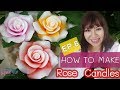 How To Make Rose Flower Candles (English subtitle) # Floating Flower Candles EP.6