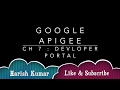 Chapter 7 : Apigee - Developer Portal and Apps