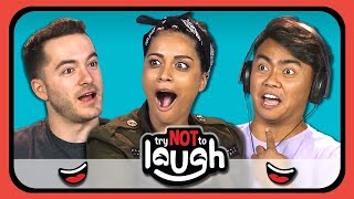 YouTubers React To Try To Watch This Without Laughing Or Grinning #11