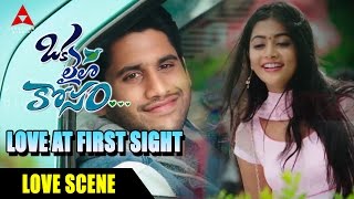 Nagachaitanya Fall In Love At First Sight - Oka Lailakosam Movie - Naga Chaitanya, Pooja Hegde