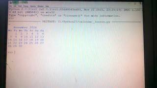 Python Basics - Simple Calendar Program