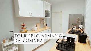 TOUR PELO ARMÁRIO DA COZINHA + de onde são meus utensílios