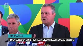 Em Brasília: Lula convoca ministros para discutir alta dos alimentos