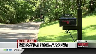 Homeowners react to possible changes for Airbnb's in Hoover