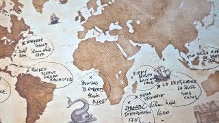 ASMR: Famous PIRATES ☠️ Treasures Locations ⚓ Facts \u0026 Details (ASMR map tracing \u0026 ASMR whispered)