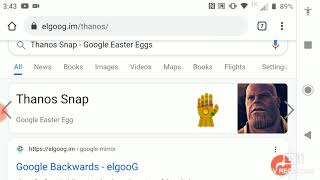 Thanos Snap - Google Easter Eggs