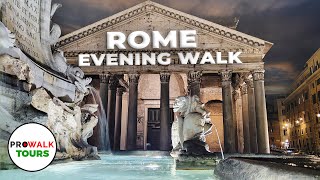 This is Rome at Night and it is Amazing!! - 4KUHD - 60fps - with Captions!