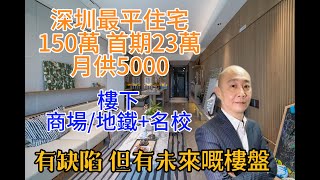 全深圳最平精裝住宅 | 【深圳坪山 | 卓越晟悅】首期23萬月供5000買68方兩房 | 40分鐘可返蓮塘口岸 | 樓下地鐵/商場+名校 | #深圳 #香港養老