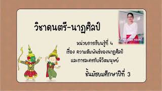 ความสัมพันธ์ของนาฏศิลป์และการละครกับชีวิตมนุษย์ ม.3