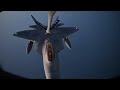 f 22 raptors sunset refuel 4k