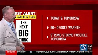 FORECAST: Record heat & a storm threat prompt First Alert Weather Days