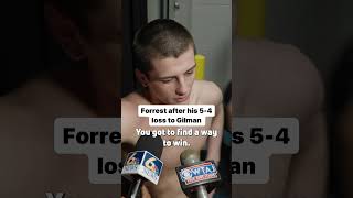 Hear from high schooler Jax Forrest after his 5-4 loss to world champion Thomas Gilman.