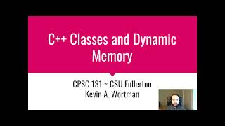 C++ Review: Classes and Dynamic Memory