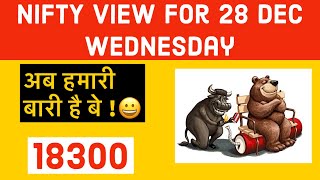 Nifty and Banknifty prediction for tomorrow 28 Dec Wednesday / nifty and BANKNIFTY view for tomorrow