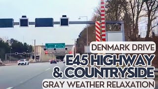 A Peaceful Road Trip Through Denmark: E45 Highway \u0026 Limfjordstunnelen Scenic Drive