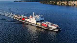 The Seaspan Transporter arriving in Nanimo BC - DJI Mini 3 Pro