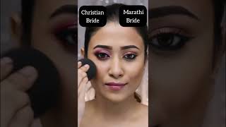 Marathi Vs Christian Bridal Makeup Look😍 | #shorts | SUGAR⁩ Cosmetics