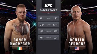 Макгрегор vs Серроне ( Конар Макгрегор против Дональда Серроне ) UFC2 . Крутейший Финиш в UFC .