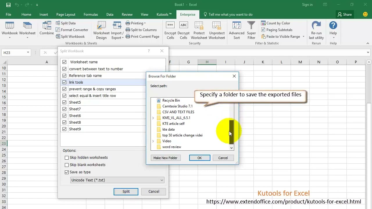 How To Save Export Multiple Or All Sheets To Separate Csv Or Text
