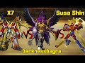 DarknessBagra Vs Shoutmon X7 Vs Susanoo Shin - Comparação SSS+ Digimon Masters Online