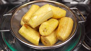 Quick recipe with plantains in 5 minutes. Simple recipe for dinner