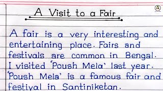 Essay on a visit to a fair in english || A visit to a fair essay in english writing ||