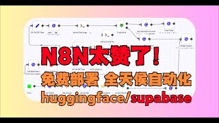 n8n线上部署教程，ai人必备，完全免费，效率神器，全天假自动化工作流，使用不限量，n8n+huggingface+supabase