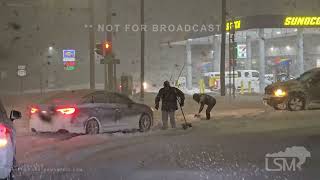 11-30-2024 Buffalo, New York - Lake Effect Snow Pummels Southtowns - Highmark Stadium - i-90 Shots