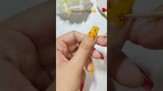 Saraswati Puja special nailart Design At Home 💅🏡 #nailart #piubhol #shorts