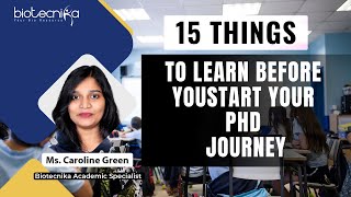 15 Things To Learn Before You Start Your Phd Journey