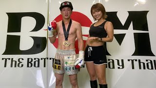 【MuayThai】奥脇一哉 勝利者インタビュー　大川成美