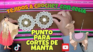 Punto para cortes de mantas de alpaca #TEJIDOS_A_CROCHET_CON_CELIA