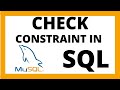 CHECK constraint in SQL | Assign condition before inserting value in a column | Mysql tutorial