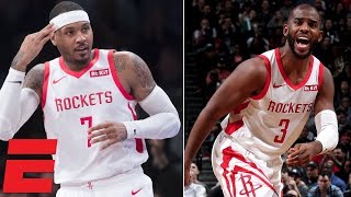 Chris Paul, Carmelo Anthony lead Rockets to win vs. Nets | NBA Highlights