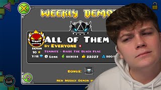 BEATING EVERY WEEKLY DEMON in Geometry Dash