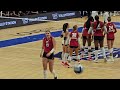 sarah franklin of wisconsin volleyball serving to louisville august 27th 2024