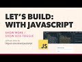 Show More Show Less Toggle with Vanilla JavaScript