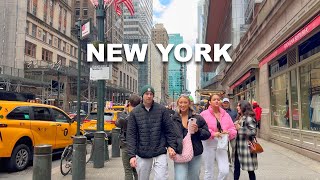 New York City Walking Tour Spring 2024 - Midtown Manhattan 4K NYC Walk 6th Avenu