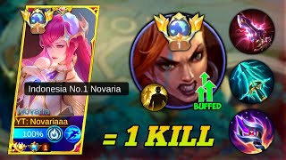 TROUBLE WITH META HILDA?? | NOVARIA USER MUST TRY THIS 1 HIT HACK DAMAGE BUILD 2025 MOBILE LEGENDS