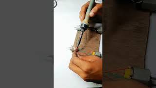 We made four motor battery anb switch used small mini DIY car #subscribe #shorts