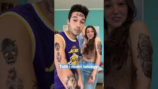 VI MOSTRIAMO TUTTI I NOSTRI TATUAGGI! DinsiemE #shorts