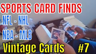 Vintage sports Cards #7 NBA - NHL - NFL - MLB - Collection from HOARD Opening Boxes and Sets