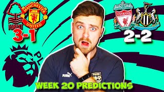 PREMIER LEAGUE 2023/24 WEEK 20 PREDICTIONS & TIPS | FOREST VS MAN UNITED & LIVERPOOL VS NEWCASTLE!
