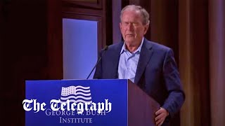 Bush gaffe: Former president calls Iraq invasion 'unjustified' in slip-up