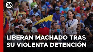 🚨  VENEZUELA|  Liberan a María Corina Machado tras su violenta detención