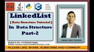 Linked List using Java Part-2 | Data Structures Tutorial | Mr. Ashutosh